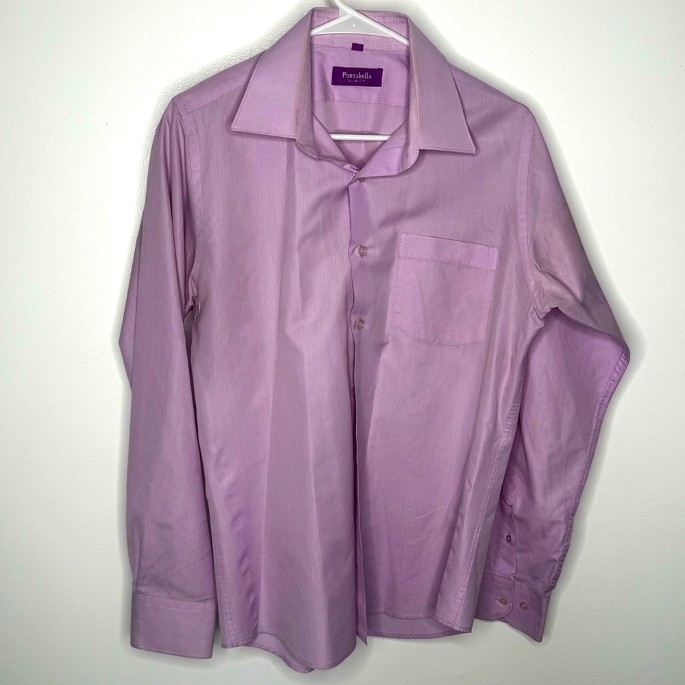 Purple Portabella Fashion Button Down Shirt